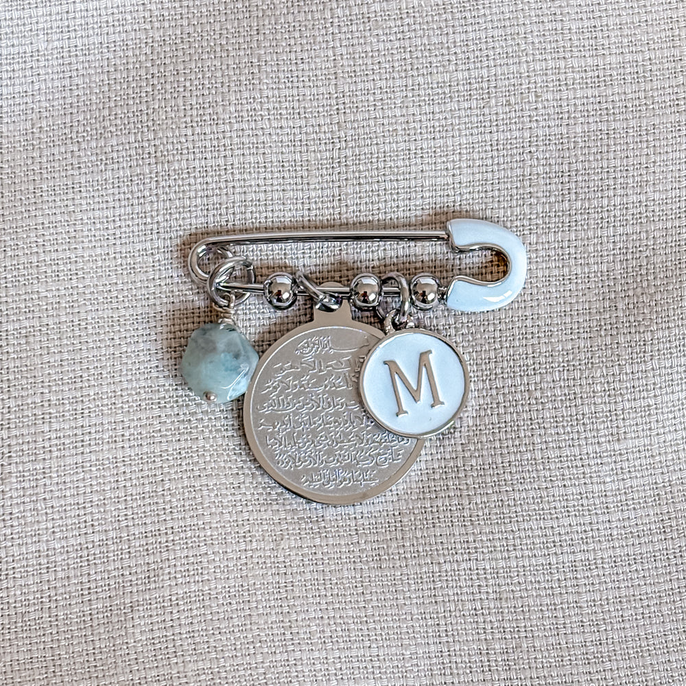 Stone and Script Pin