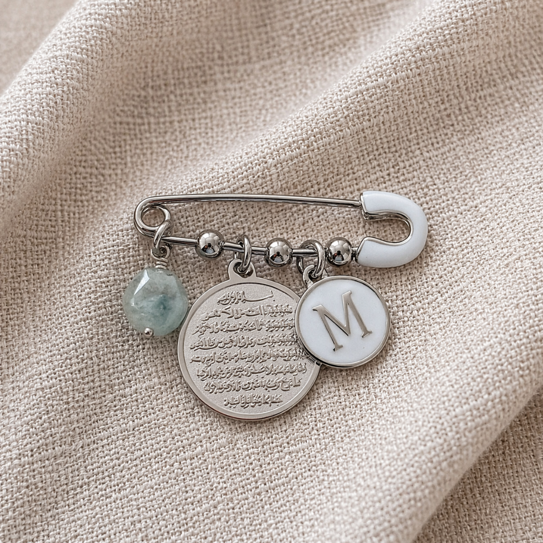 Stone and Script Pin
