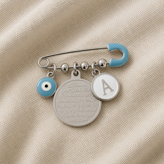 Silver Eye and Verse Pin