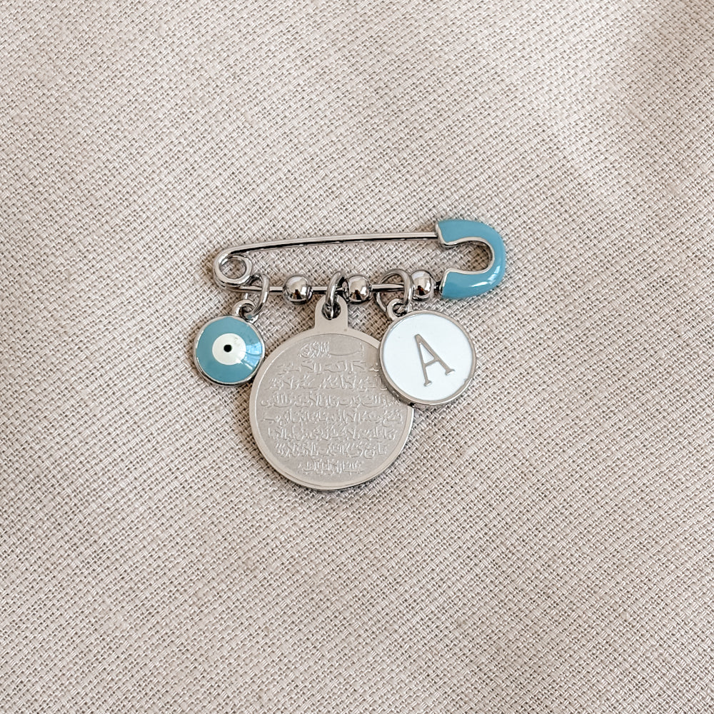 Silver Eye and Verse Pin